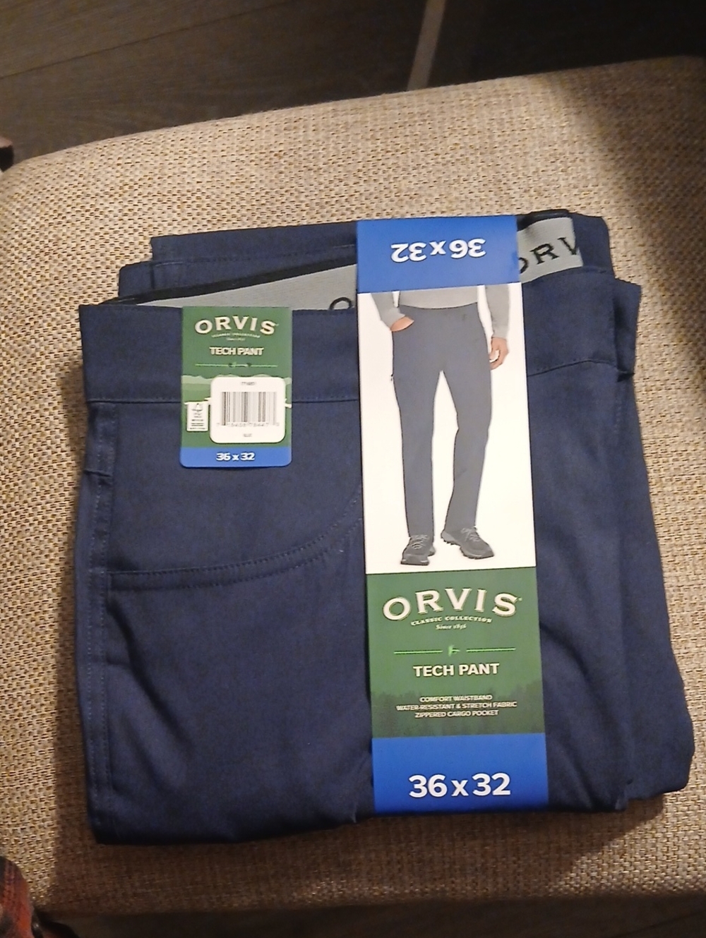 Orvis Men's Tech Pants in Navy Blue 36 X 32